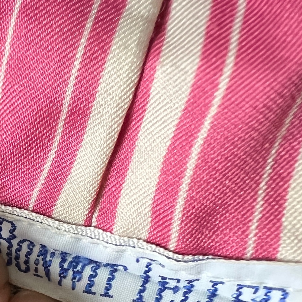 Christian Dior Pink and White Striped Robe Sz Medium - Picture 5 of 7